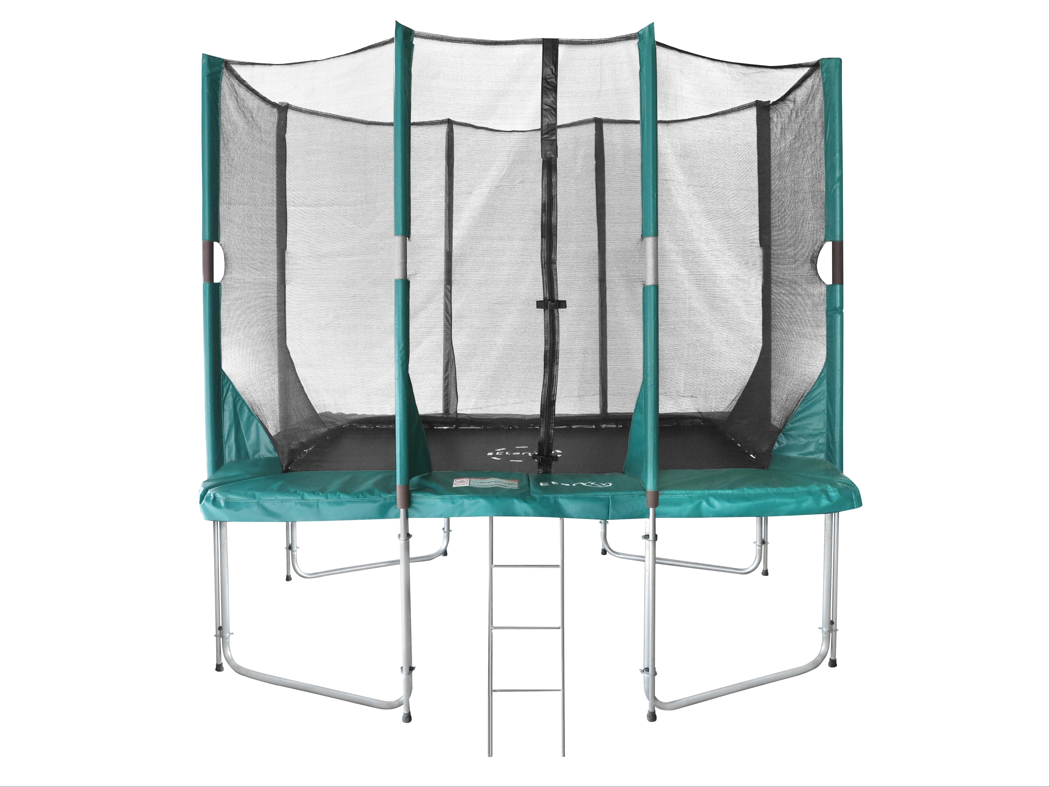 Trampolin Etan Hi-Flyer grün mit Sicherheitsnetz 310x232cm