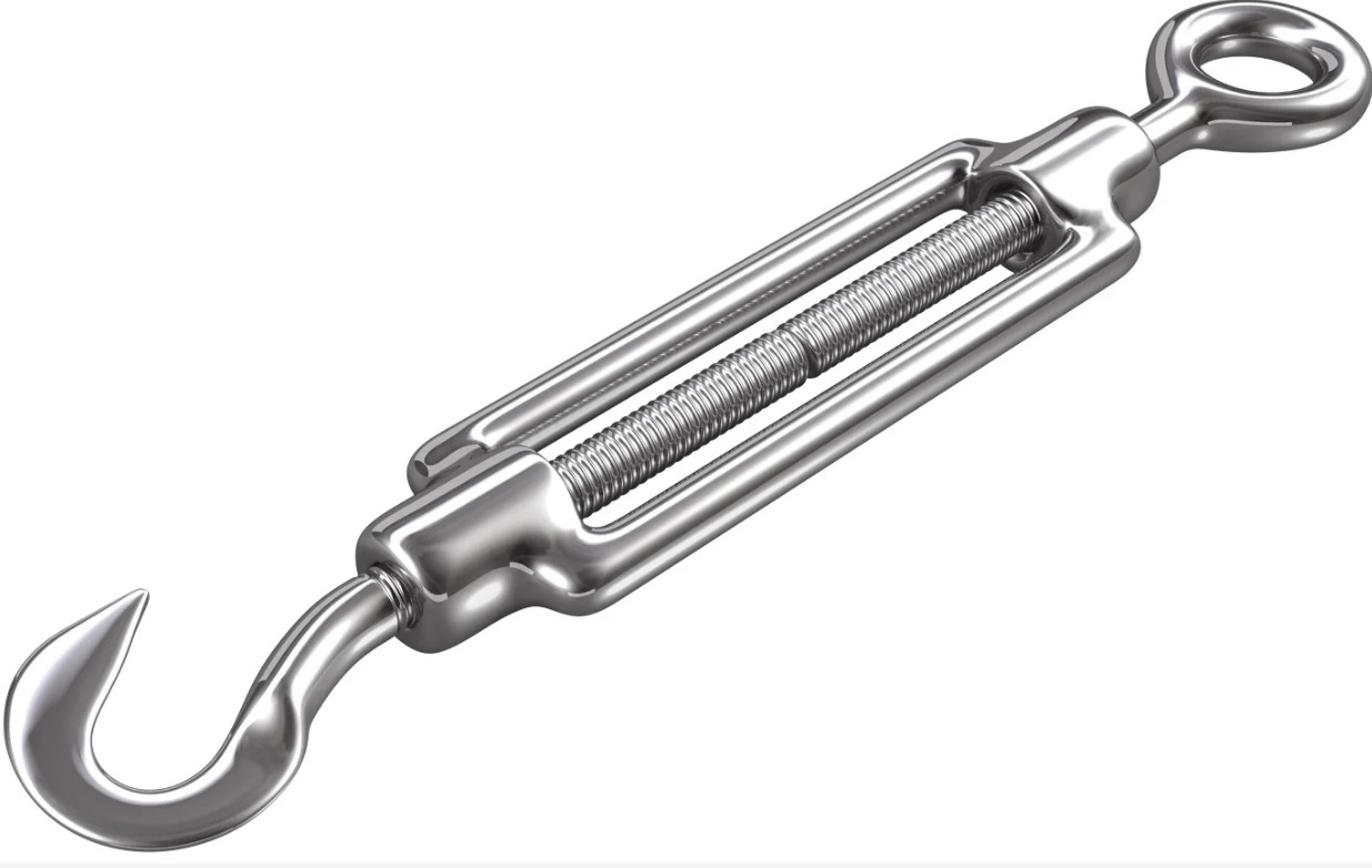 Dörner + Helmer Spannschloss M5 Edelstahl – Haken & Öse, 70 mm