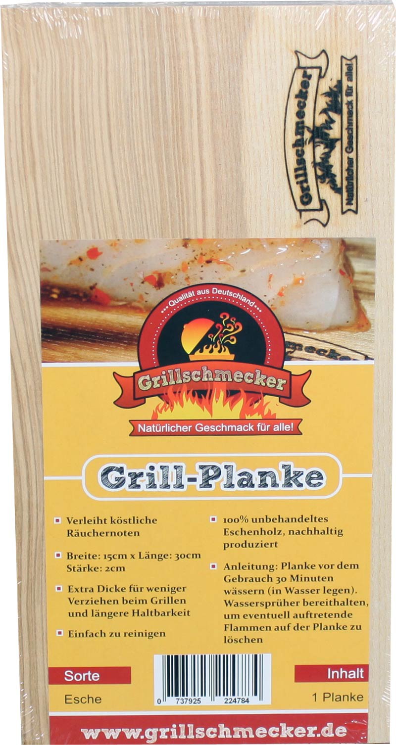 Räucherbrett / Räucherplanke Eschenholz 30x15x2cm