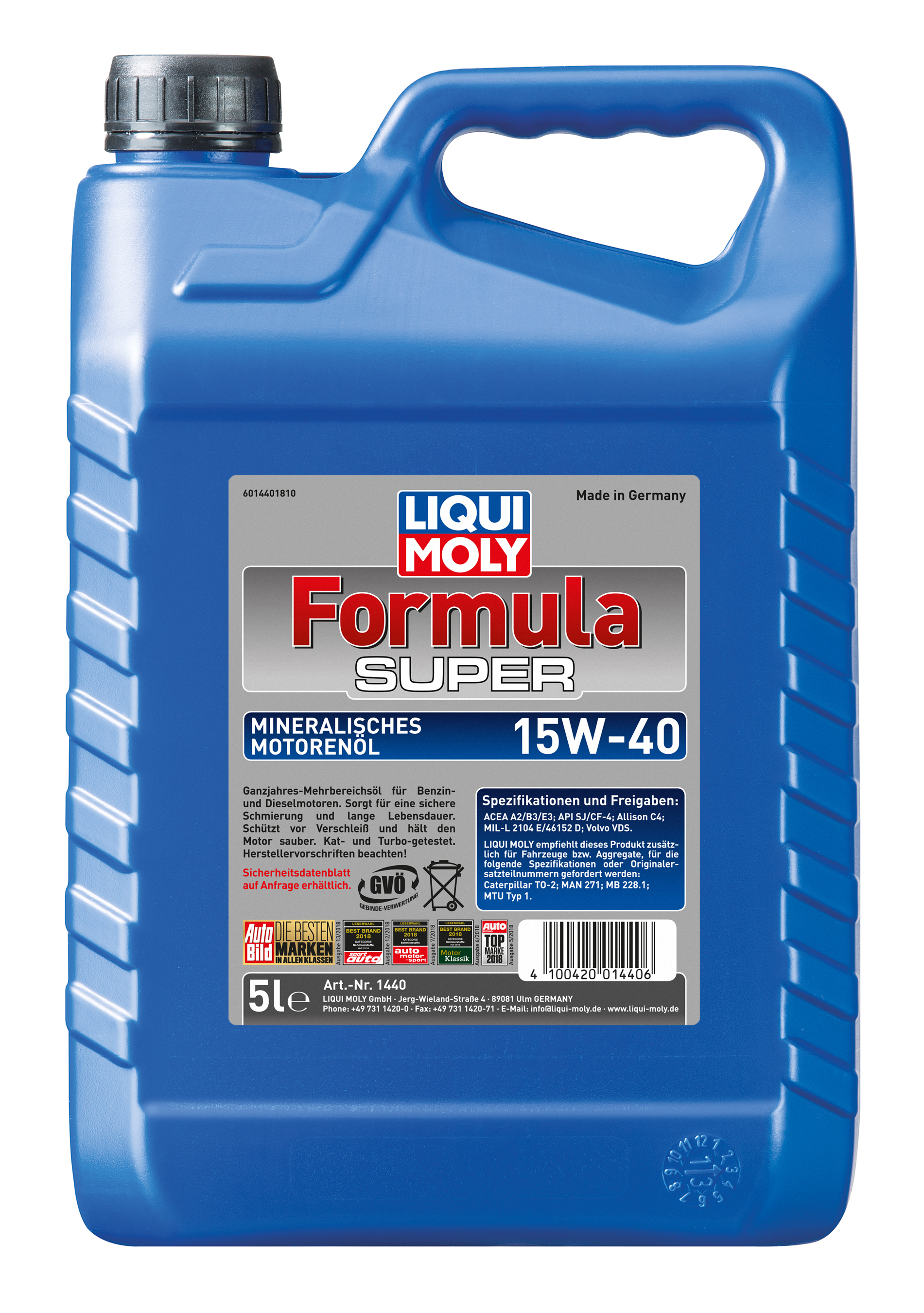 Liqui Moly Leichtlaufmotoröl Formula Super 15W-40
 5 Liter