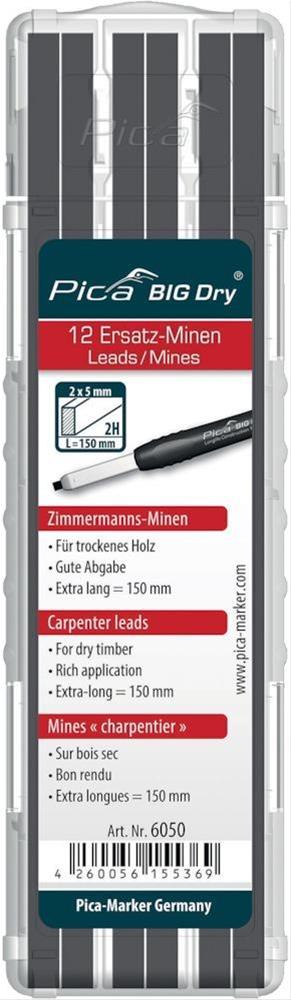Ersatzminenset ZimmermannMinen Graphit 2H Pica