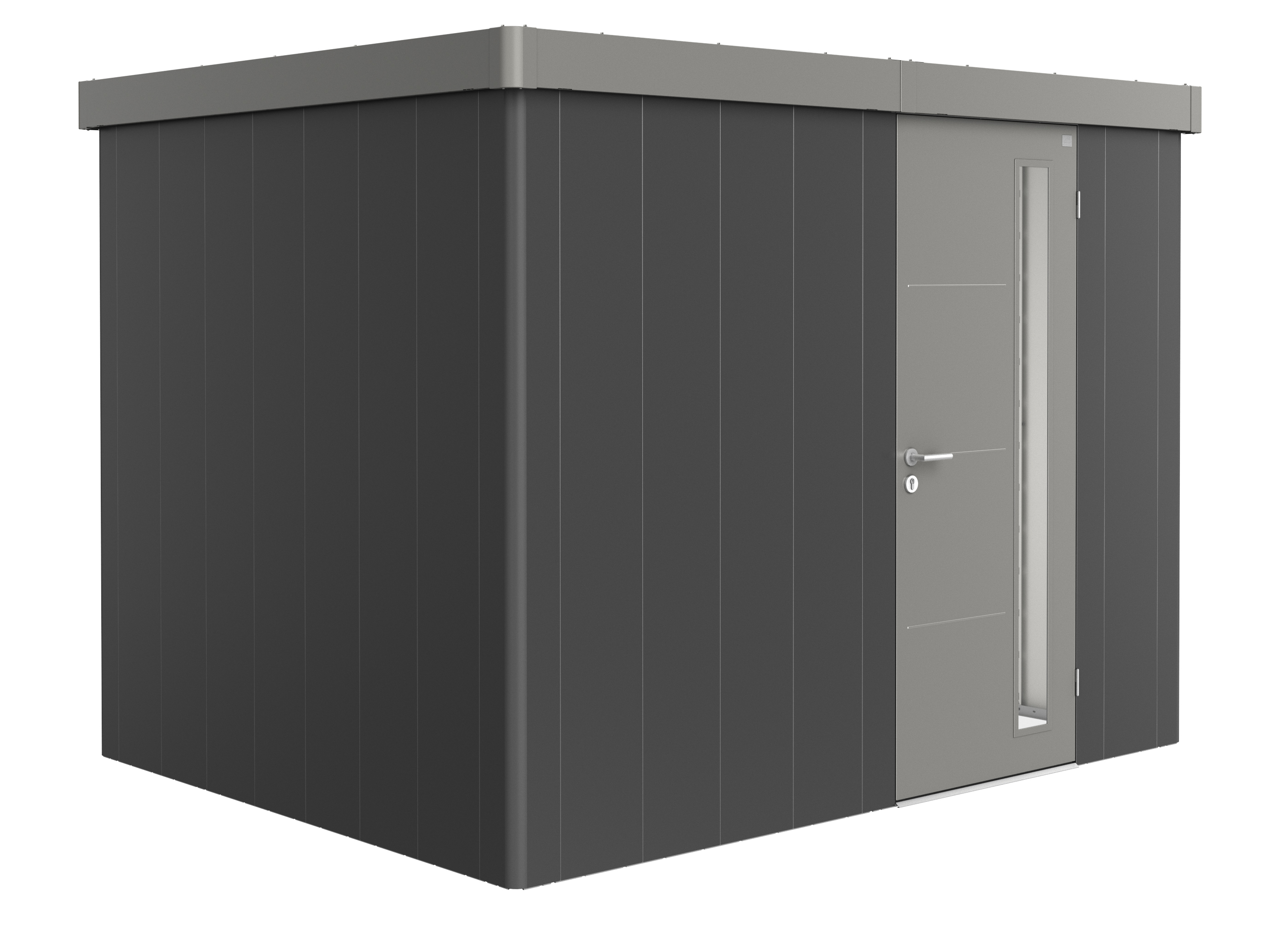 Biohort Gerätehaus Neo 2C Variante 3.2 Standardtür dunkelgrau quarzgra