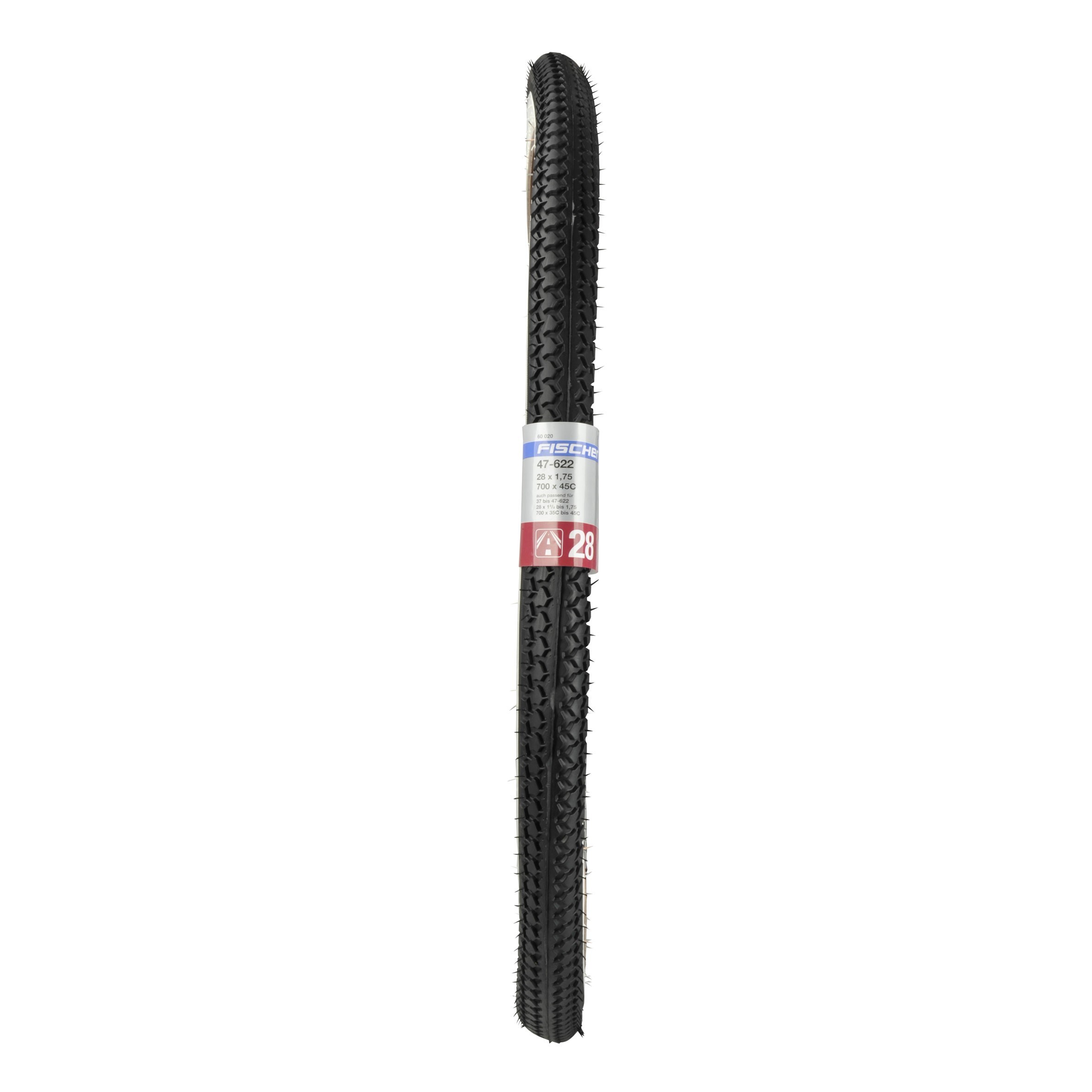 Fischer Fahrradreifen 28x1 3/8-1,75" Straße schwarz/weiß