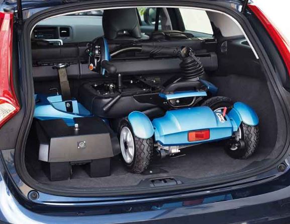 Senioren Scooter Elektrofahrzeug klappbar BG 6 Km h blau