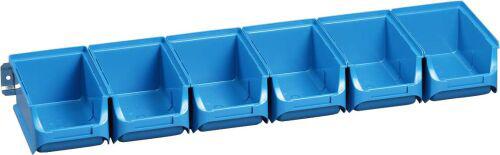 Sichtboxen-Set blau 613x165x75 mm