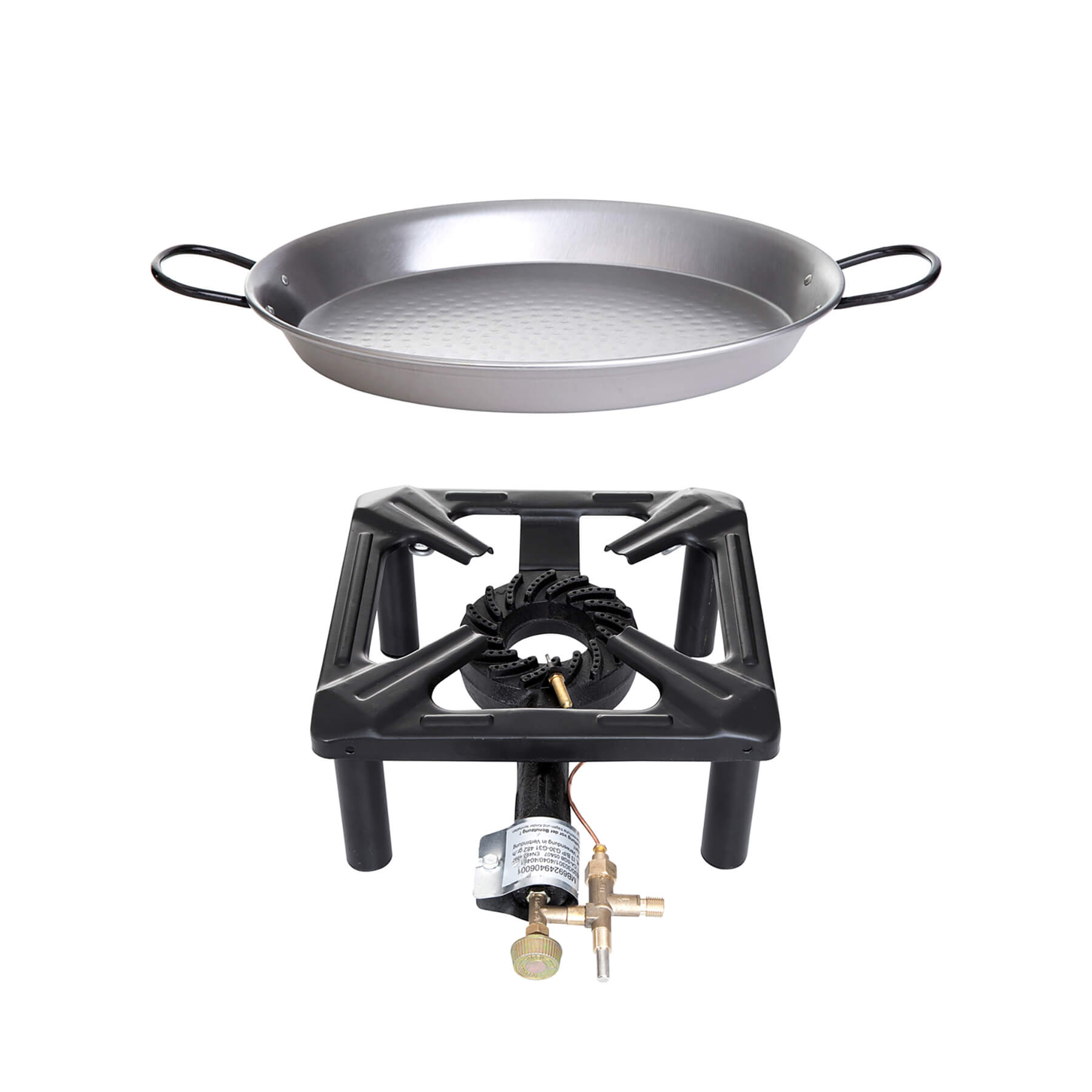 Paella World® HockerkocherSet klein mit Pfanne Ø32cm mit Zündsicherung