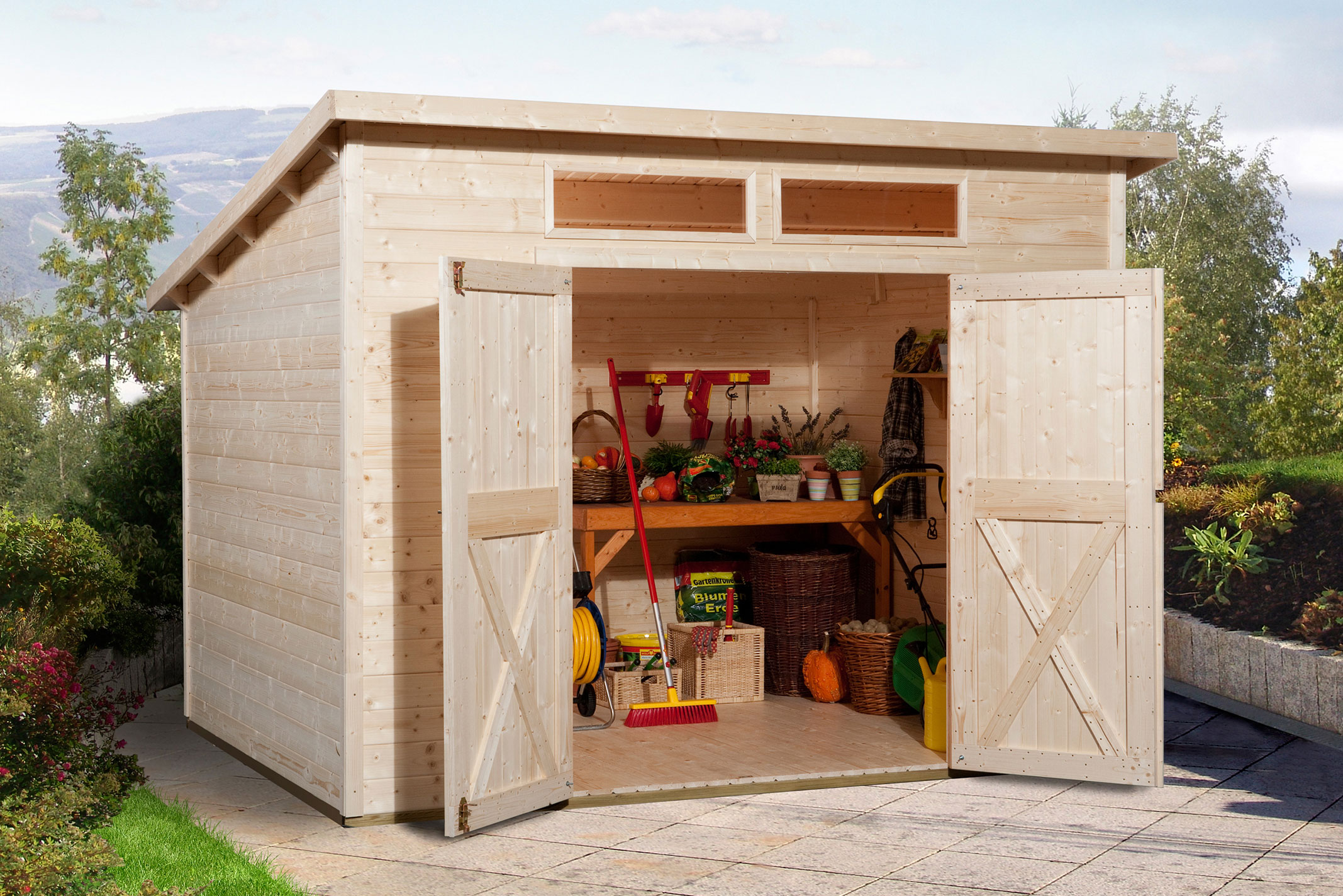 weka Gartenhaus 325 A Gr.1, natur, 19 mm