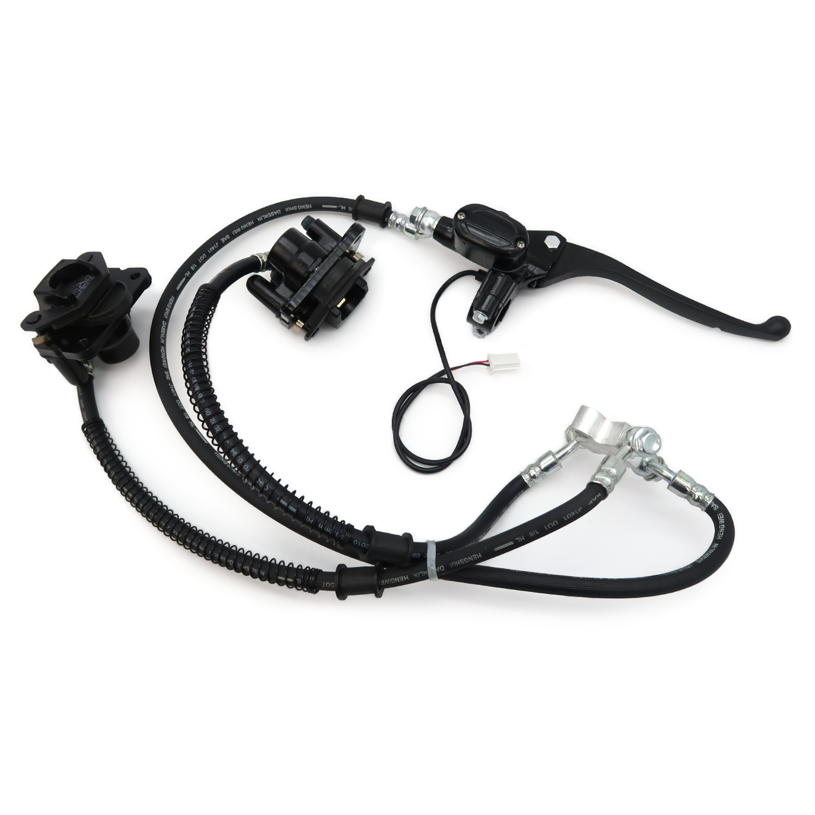 Rolektro Scheibenbremse vorne, Set mit 2x Bremssattel, Bremsschläuchen