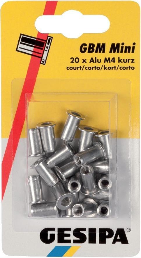 Blindnietmutter M6 kurz Mini-Pack Gesipa