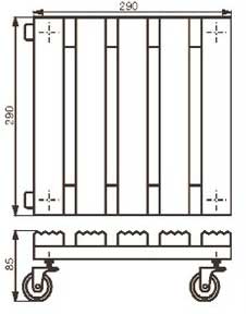 Wagner Pflanzenroller Multi Roller Toscana 29x29 Holz hell Antirutsch