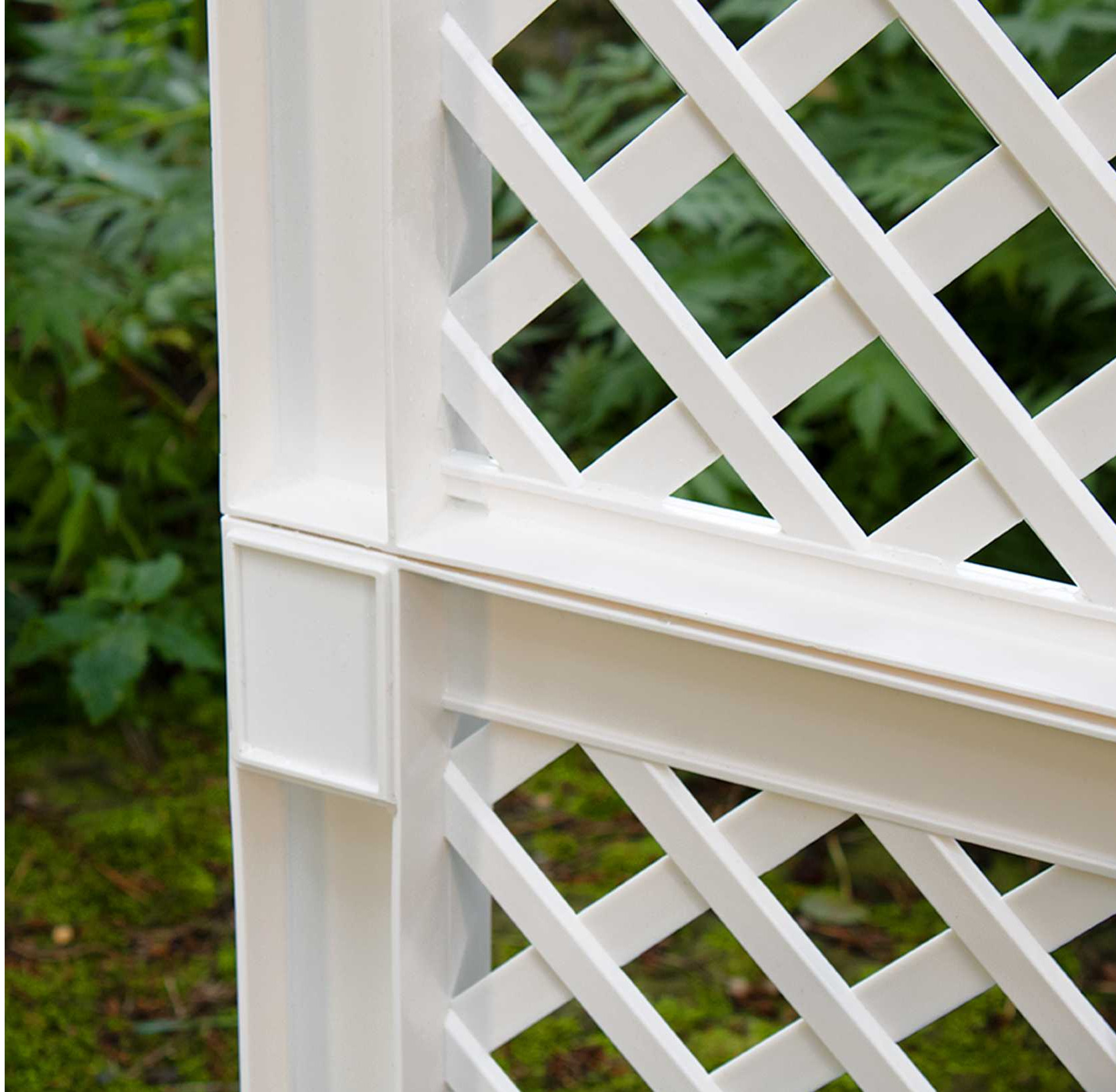 KHW Pflanzkasten mit Zentral Spalier 2er Set 100 cm weiß