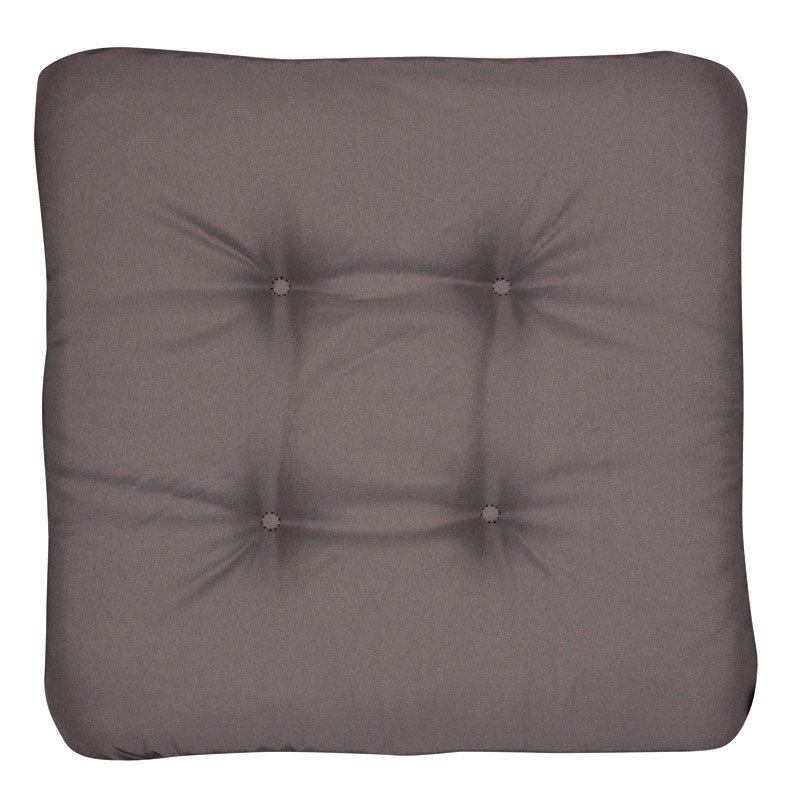 Sitzkissen / Stuhlkissen quadratisch 45 x 45 cm Look D 840 anthrazit