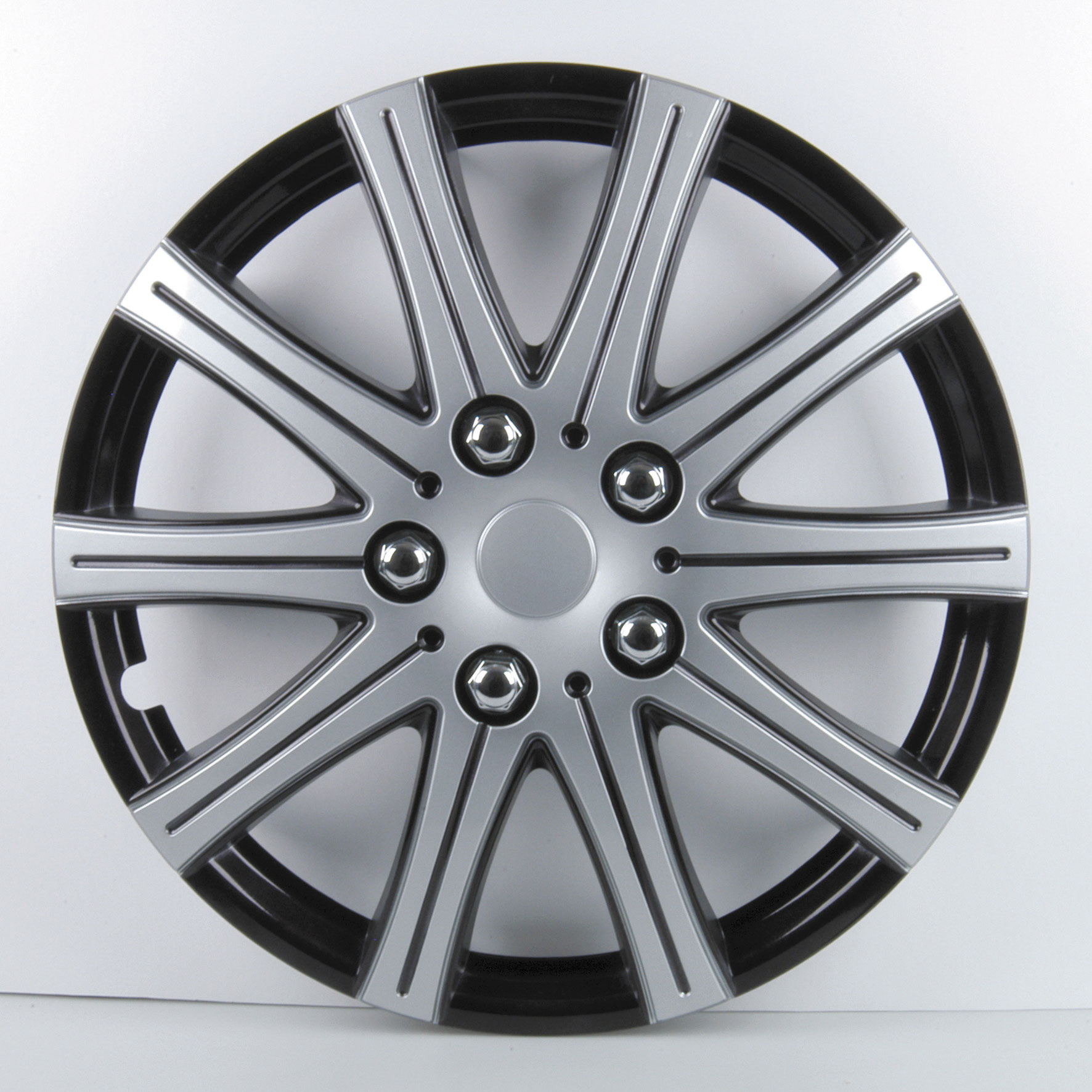 Unitec Radkappe / Radzierblende Adelaide 13" schwarz silber 4 Stück