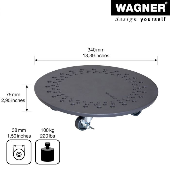 Multiroller Pflanzenroller Beton rund 340 mm für 100 kg