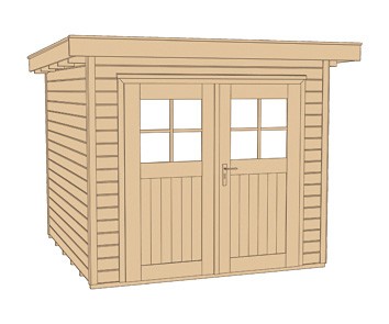 weka Gartenhaus 227 Gr.2, grau, 21 mm