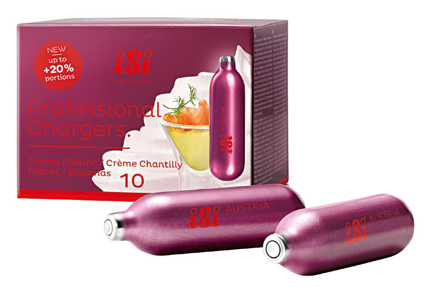 ISI Sahnekapsel Professional Chargere 10 er Pack