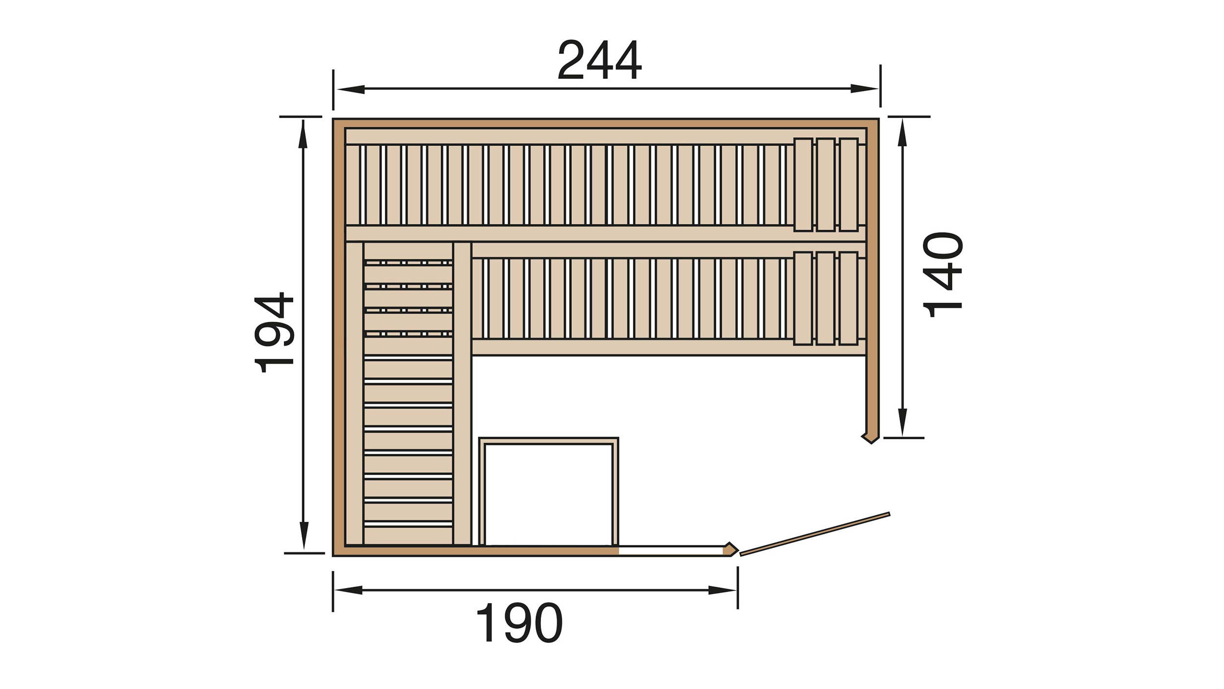 Weka Ecksauna VARBERG 4 GTF Weka Ecksauna VARBERG 4 GTF