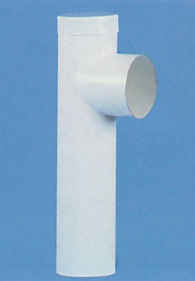 Ofenrohr / Rauchrohr Kapselknie emailliert Ø120mm Länge 330mm weiss