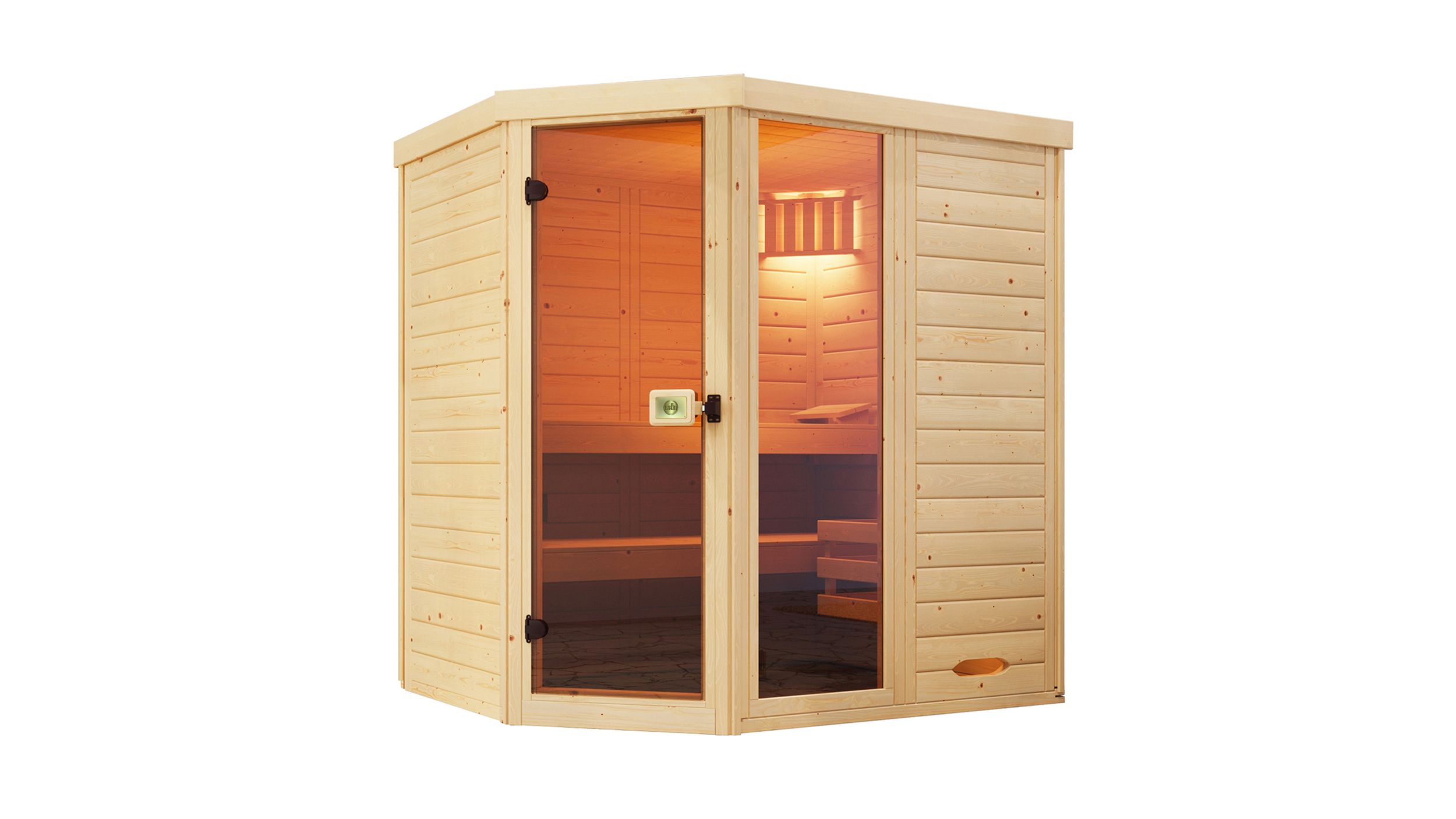 Weka Massivholz Element Sauna 38 mm LAUKKALA 2