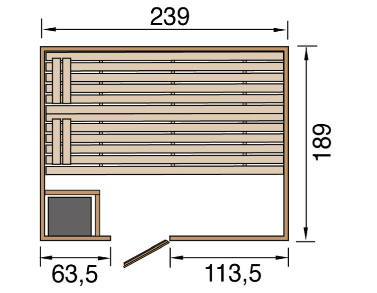 Weka Sauna VALIDA 9,0 kW K Gr.4 Glastür mit Fenster