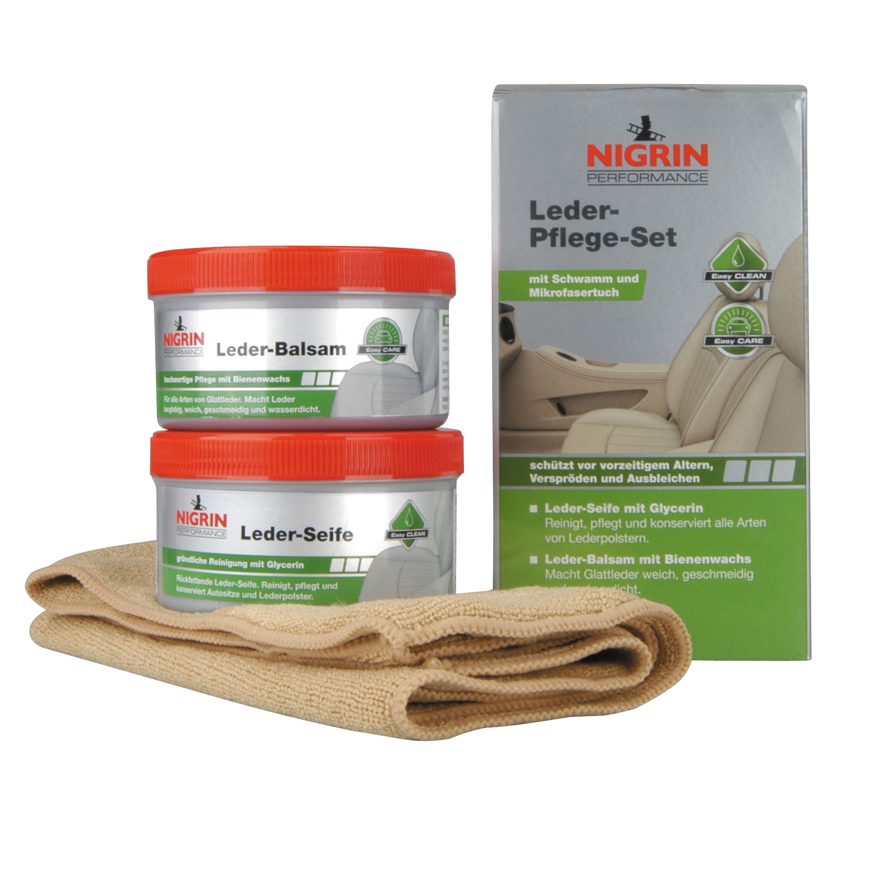 Nigrin Performance Leder-Pflege-Set Seife+Balsam 2x250ml