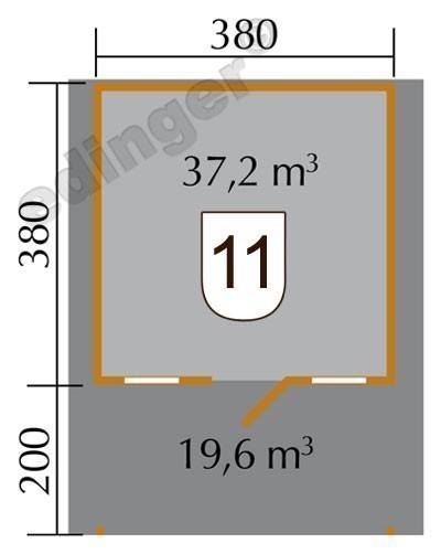 weka Weekendhaus 138 A Gr.2, 45 mm, V200, ET, 2 EF