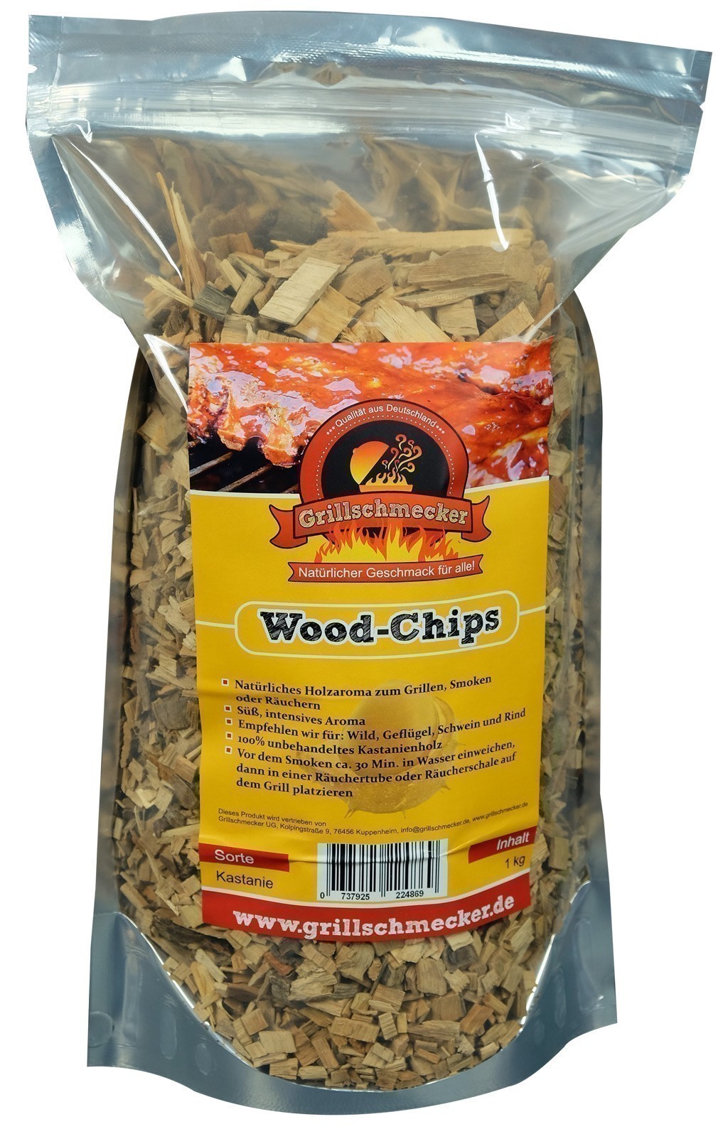Räucherholz Wood-Chips Kastanie 1kg