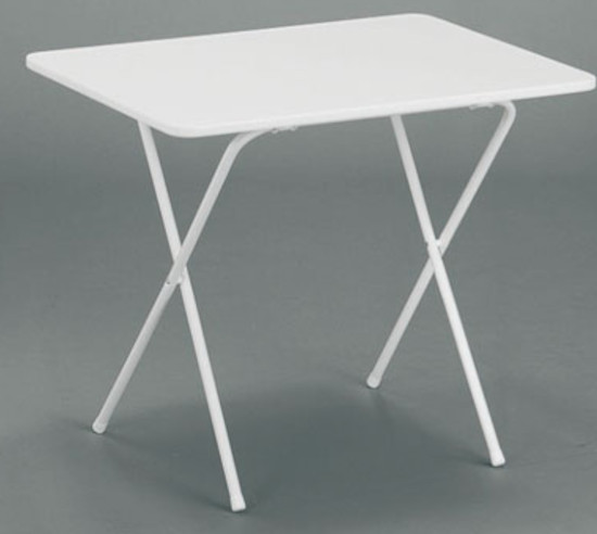 MFG Campingtisch klappbar eckig 60 x 80 cm weiß Kunststoff