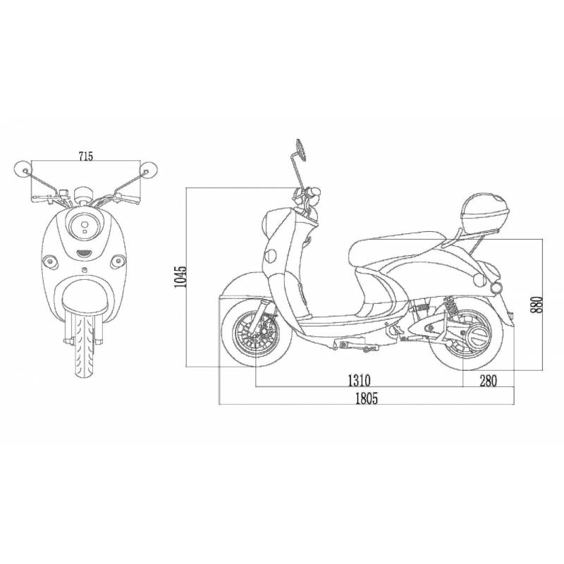 Elektroroller / E-Roller / Motorroller NR.1 Akku herausnehmbar