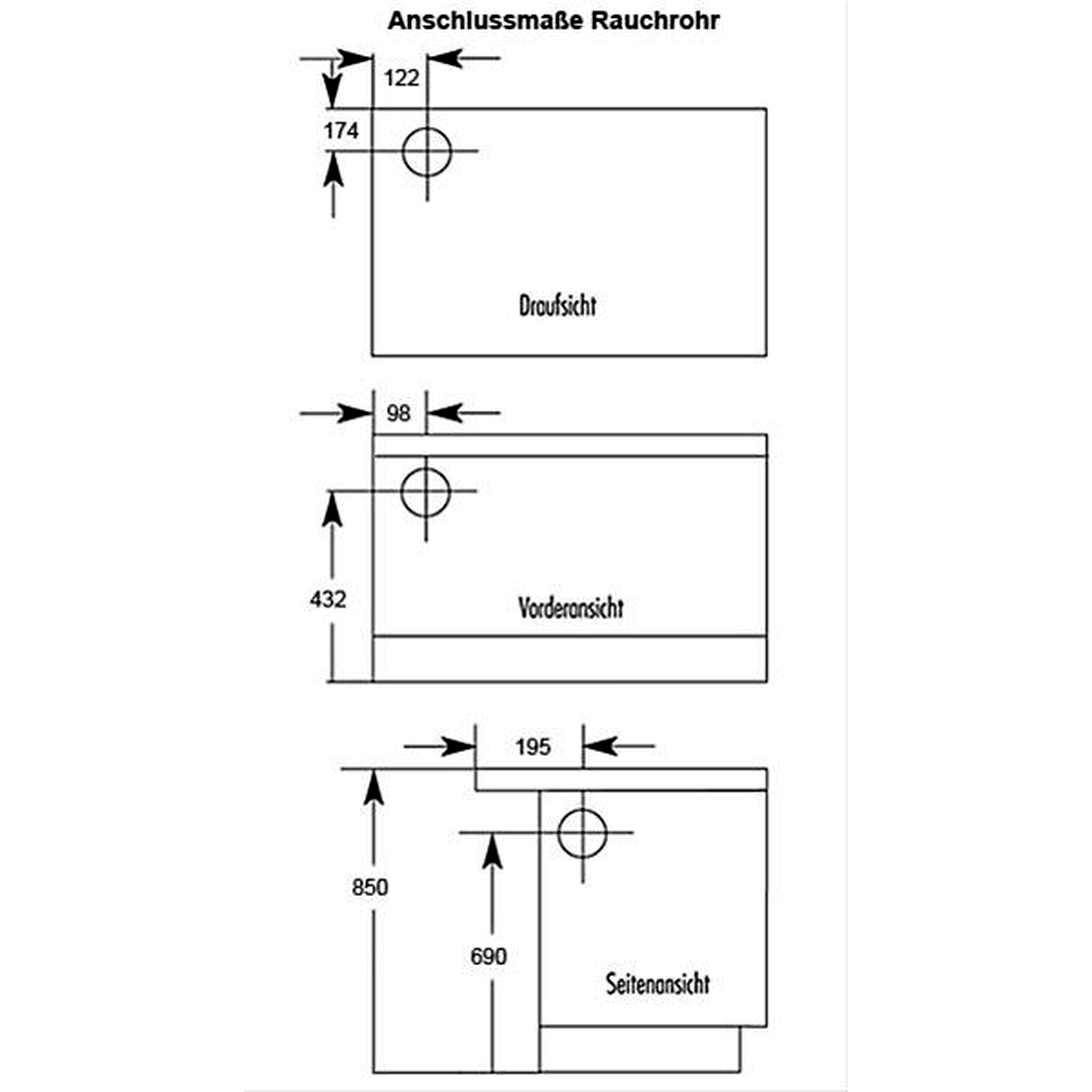 WESTMINSTER Küchenherd K176 F/A 70cm weiß Stahl Ans. links