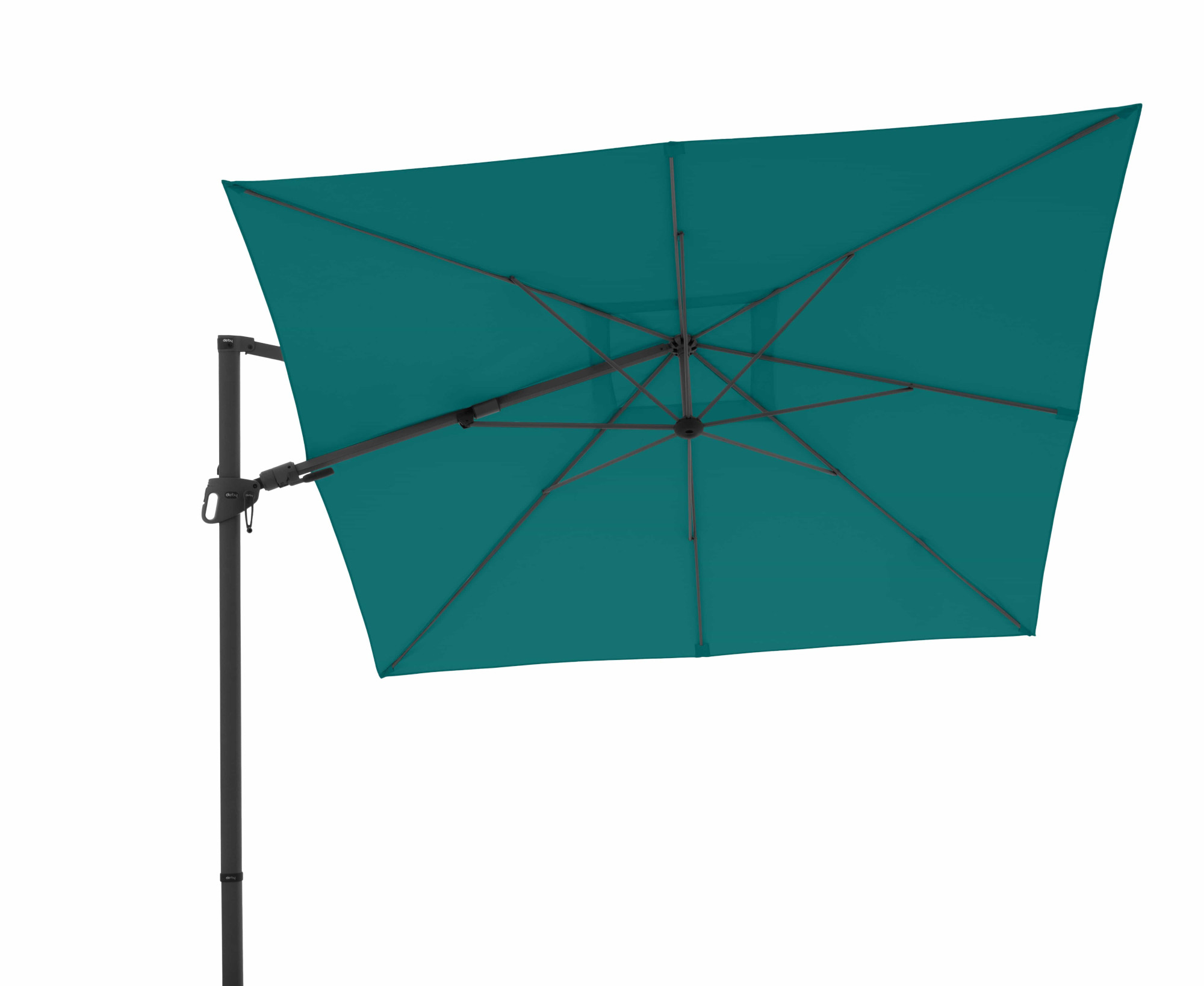 DERBY® Pendelschirm DX 280x280cm D.848 petrol