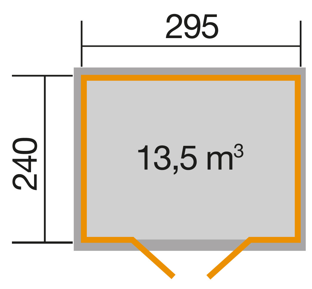 weka Gartenhaus 219 Gr.2, 28 mm, Flachdach mit wek