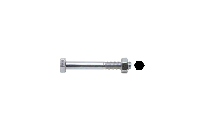 SWG Maschinenschraube 4.6 verzinkt mit Mutter DIN601 10x110mm 25 Stück