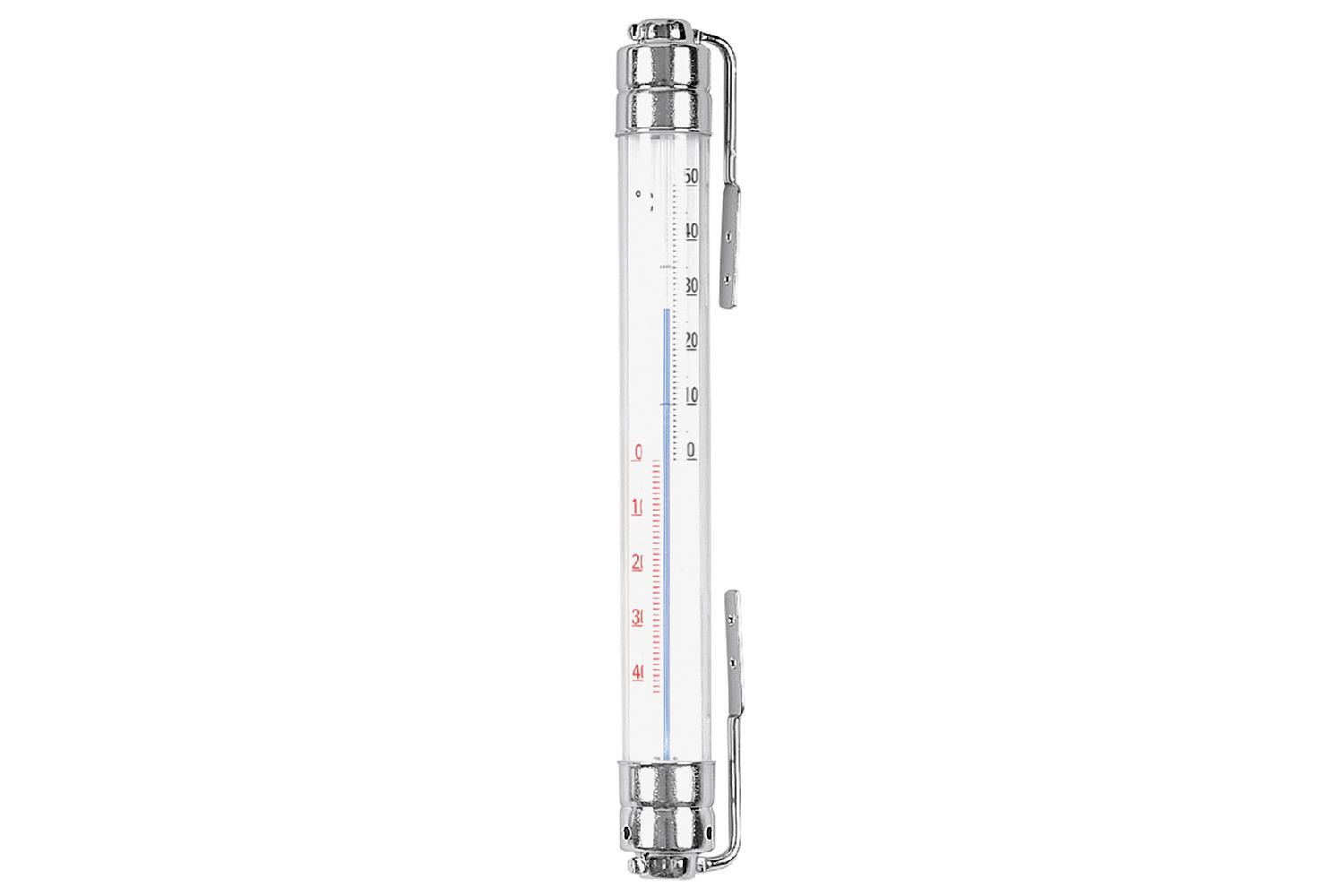 Fenster - Thermometer Metall Silber