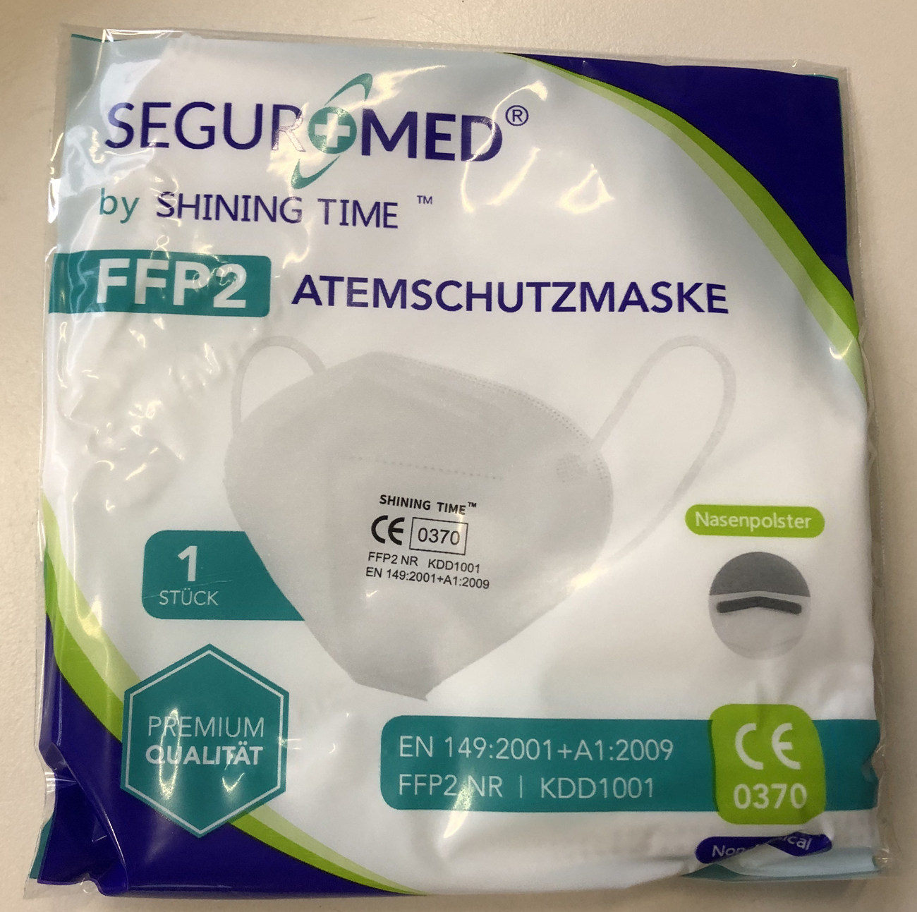 FEINSTAUBMASKE FFP2 Einzel weiß