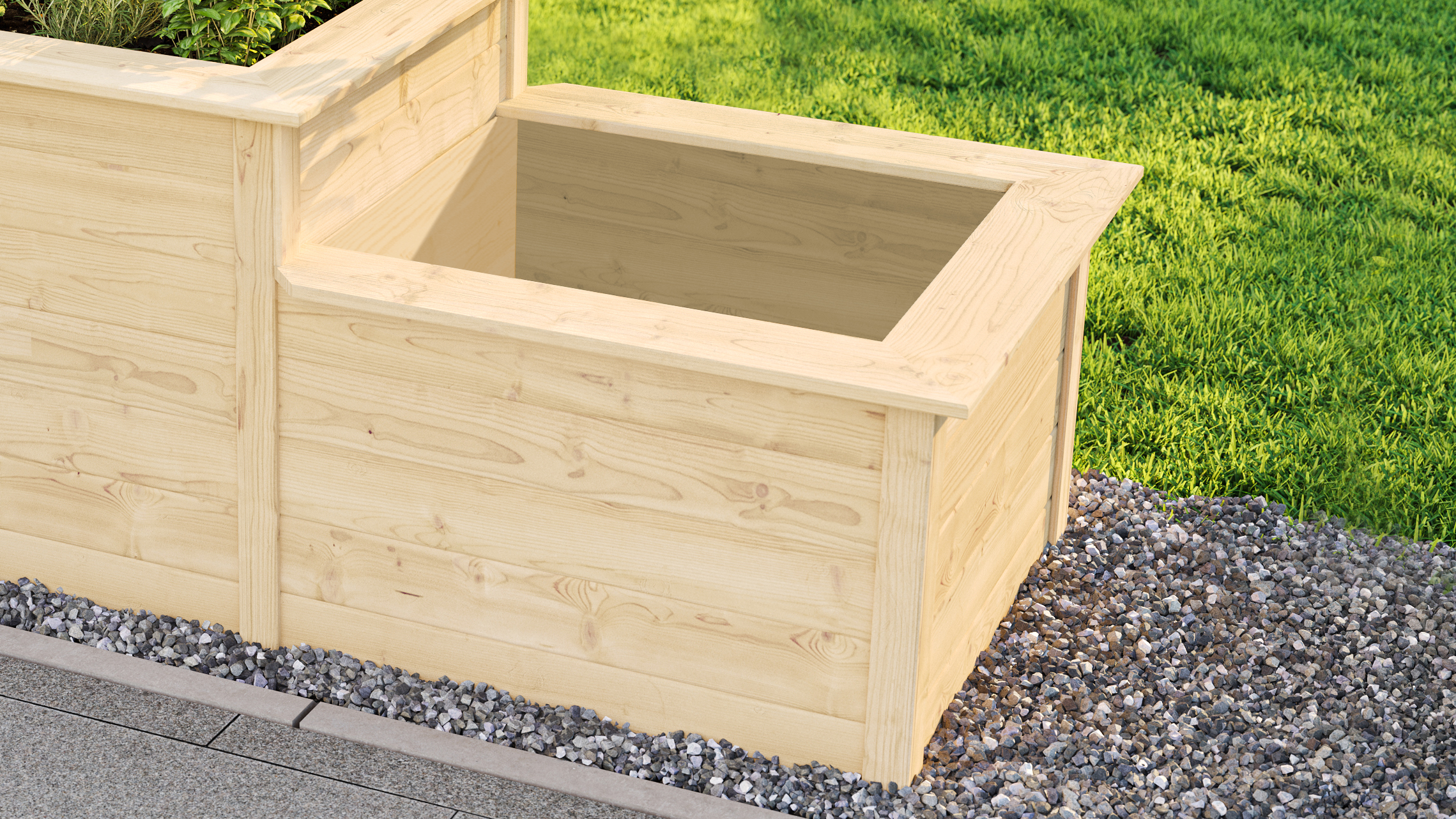 weka Hochbeet 205x79 21mm, Stufenhoch