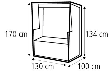 Schutzhülle Wehncke Deluxe für Strandkorb 130x100x170cm anthrazit