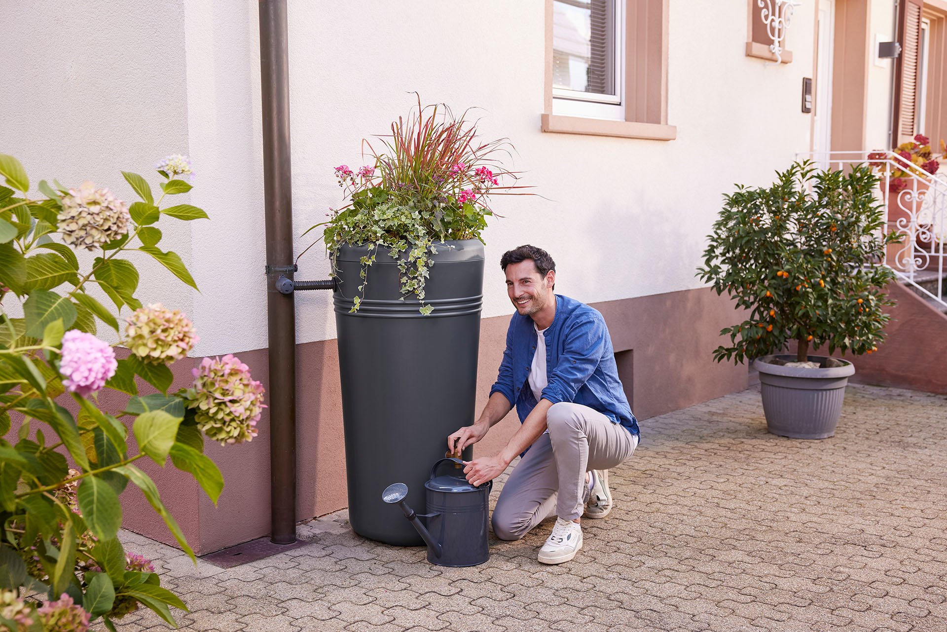 Garantia AZURA 2in1 Regenspeicher 340L – Graphitgrau