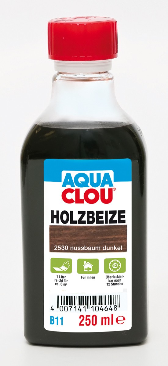 Holzbeize AQUA CLOU Nussbaum dunkel 250 ml