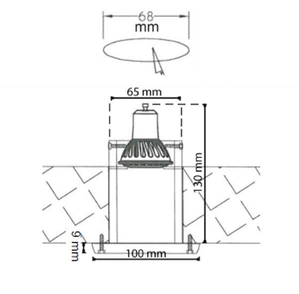 Eliga LED-Einbauleuchte für Sauna / Biosauna 5,5 Watt weiß