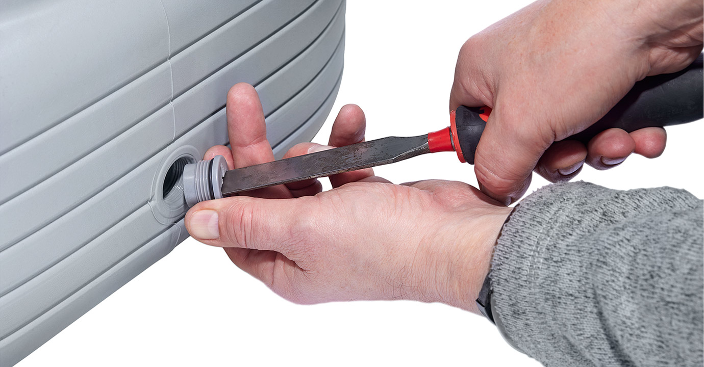 4rain Quadro Wandtank betongrau, Basicline, 270 Liter