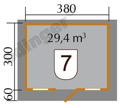 weka Weekendhaus 138 Gr.1, 45 mm, V60, ET, 2 EF