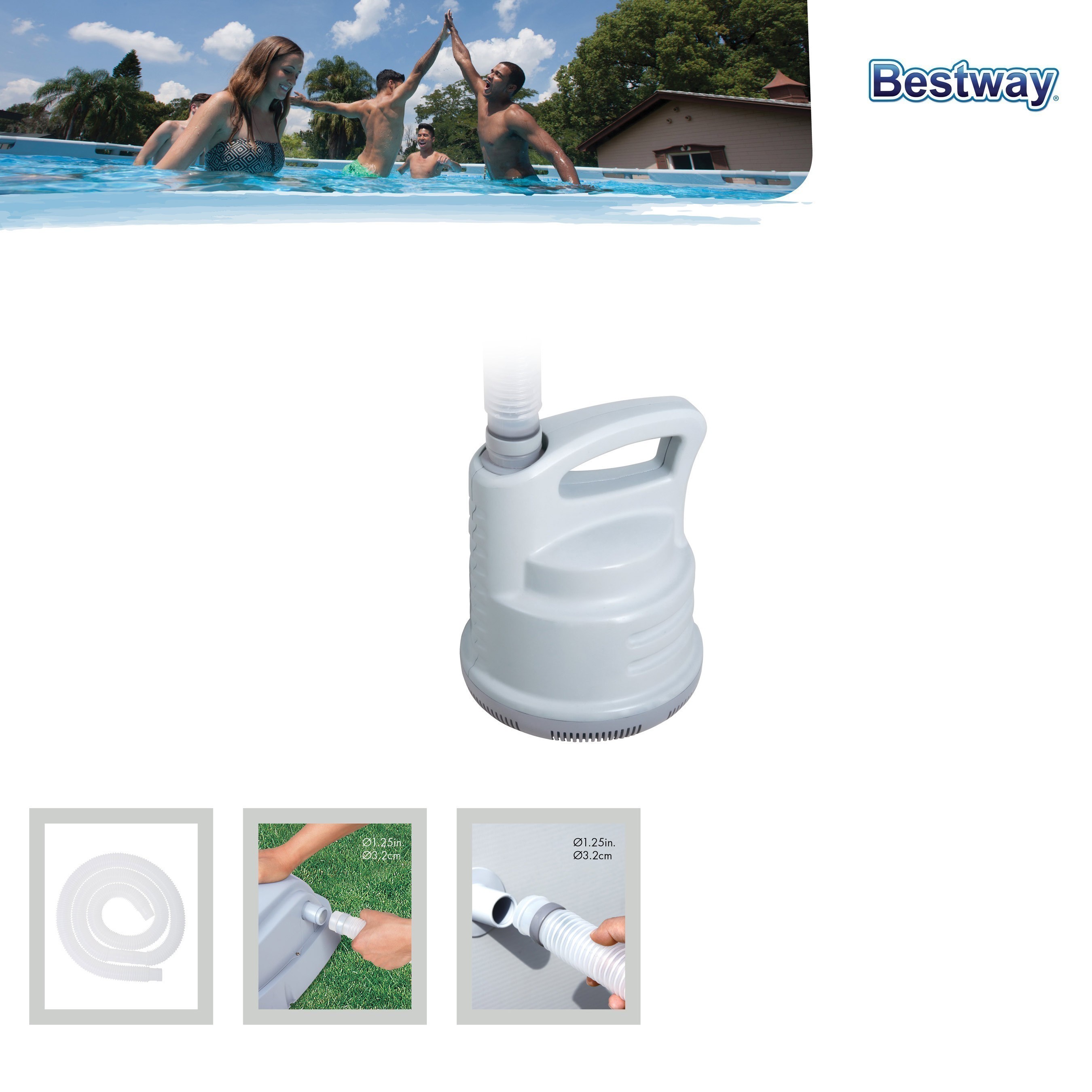 Bestway Poolpumpe Flowclear Pool-& Ablasspumpe