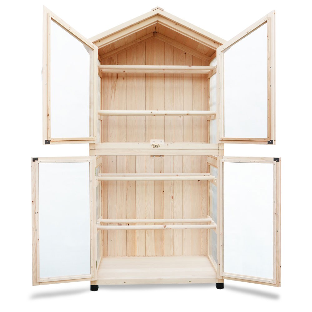 Trocknungsschrank / Gartenschrank Habau Holz-Gaze 86x50x165cm