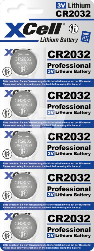 XCell Lithium Knopfzelle CR2032 5er Set