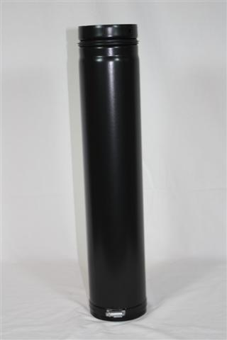Ofenrohr / Rauchrohr für Pelletofen Ø80mm Länge 1000mm verstellbar