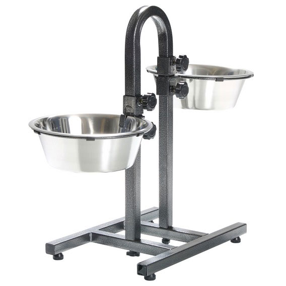 Hundebar Trink- und Fressnapf Edelstahl TRIXIE Ø24cm separate Höhe