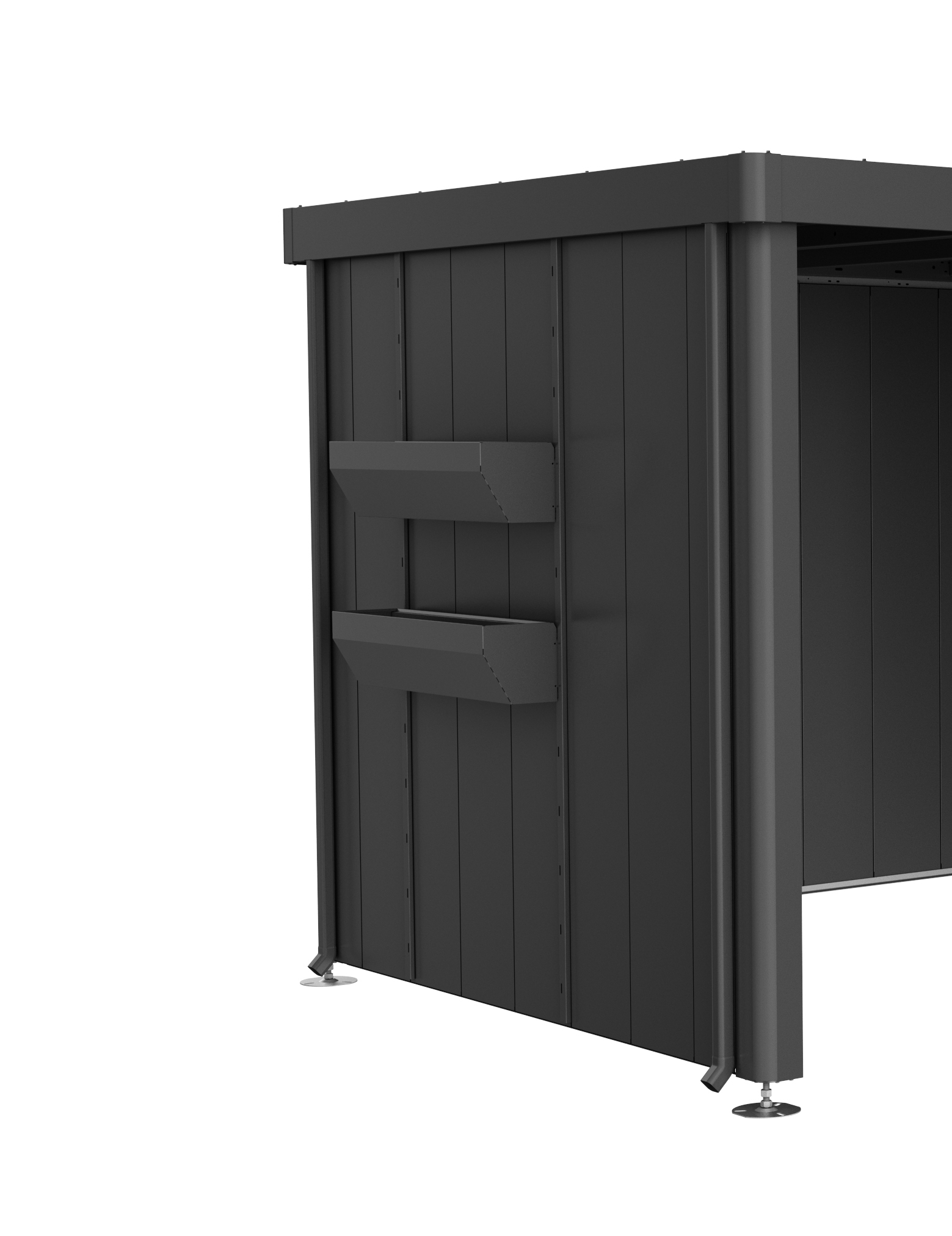 Biohort FloraBoard zu Seitendach für Gerätehaus Neo dunkelgrau 2A-4D