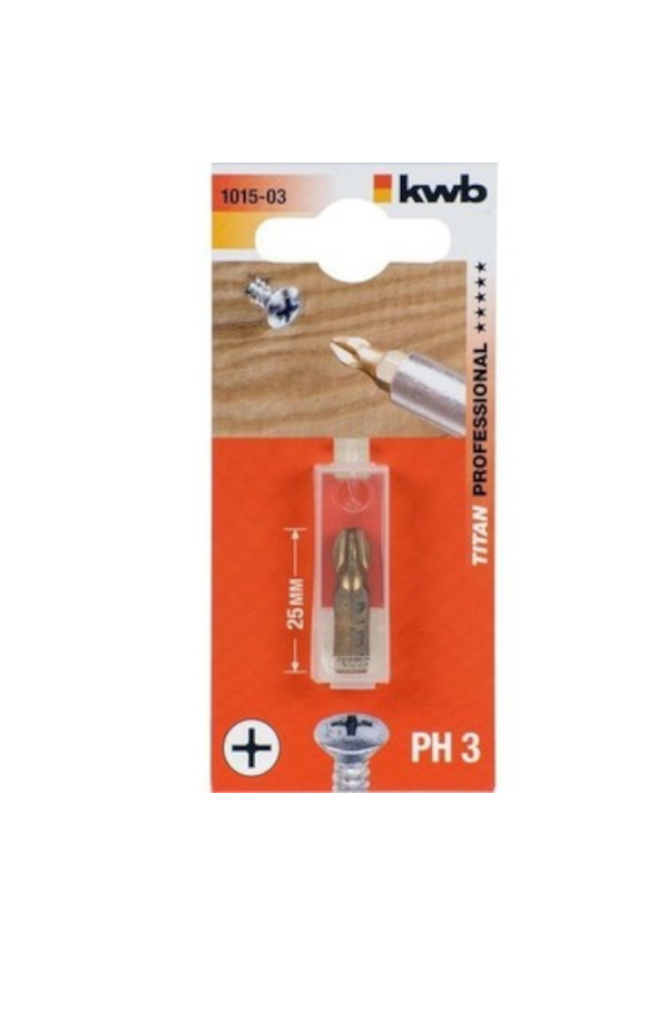 kwb Bit PZ1 (d 2 0-3 0 mm) Titan nitriert Länge 25mm 1016-01 NEU & OVP