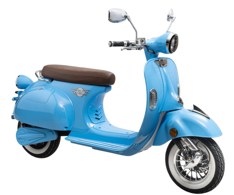 Elektroroller Retro 45KM/h EVO 2000 mediterran blau